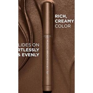 L’Oréal Le Shadow Stick Eyeshadow, 240 Brown Abyss (Shimmering Rich Brown)